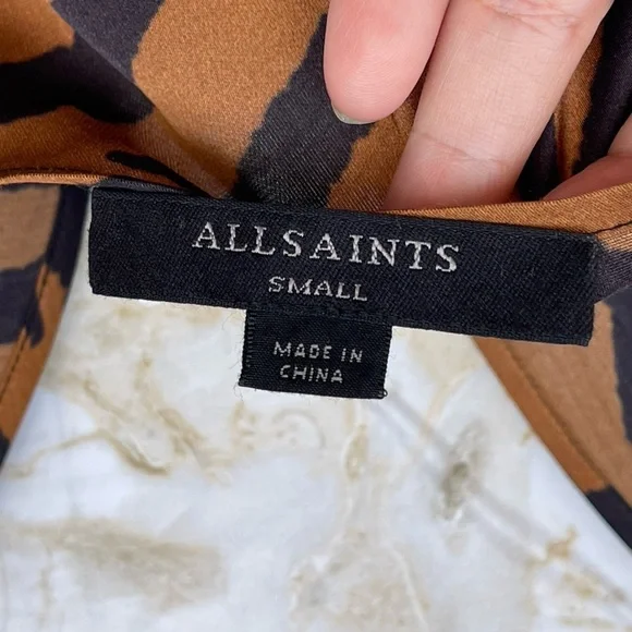 AllSaints animal print slip dress size small - Picture 10 of 14
